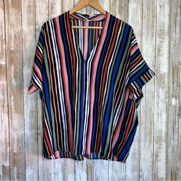 JODIFL Tops - Jodifl Stripe Popover Blouse